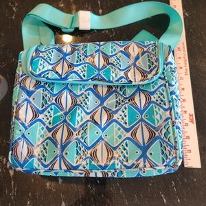 Vera Bradley Blue Fish Pattern Crossbody Bag
